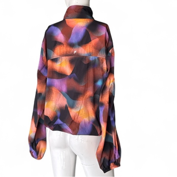 Fabletics Oversized Flyweight Windbreaker Meltdown Abstract Jacket Size S - Picture 10 of 15